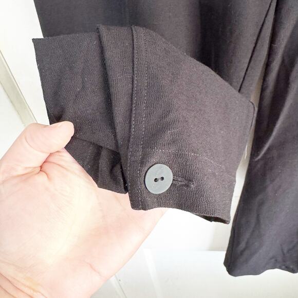 Eileen Fisher System Wider Straight Leg Pants Large Pocket Packable Button Hem S - Picture 3 of 12